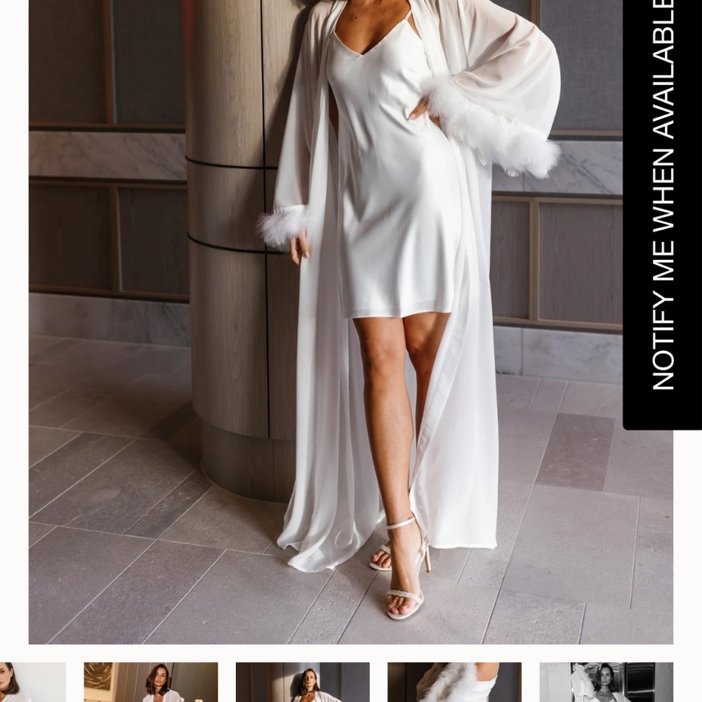 Feather Bridal Robe - Picture 2 of 2